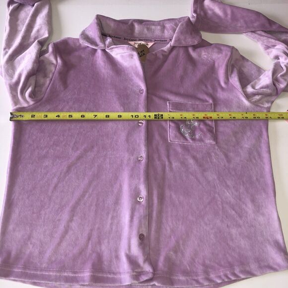 Juicy Couture Sleepwear Women’s Pajama Button Up Top L/S Mauve Muse Medium NWT - Picture 4 of 12
